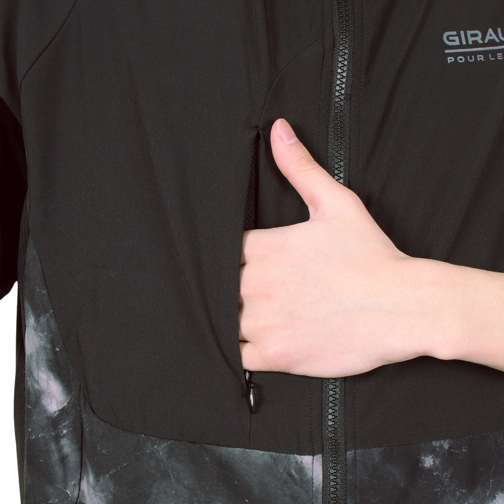 ジローム（GIRAUDM）（メンズ）絶耐撥水 UVカット ストレッチクロス 半袖ウォームアップジャケット 851GM1SD6750 BLK