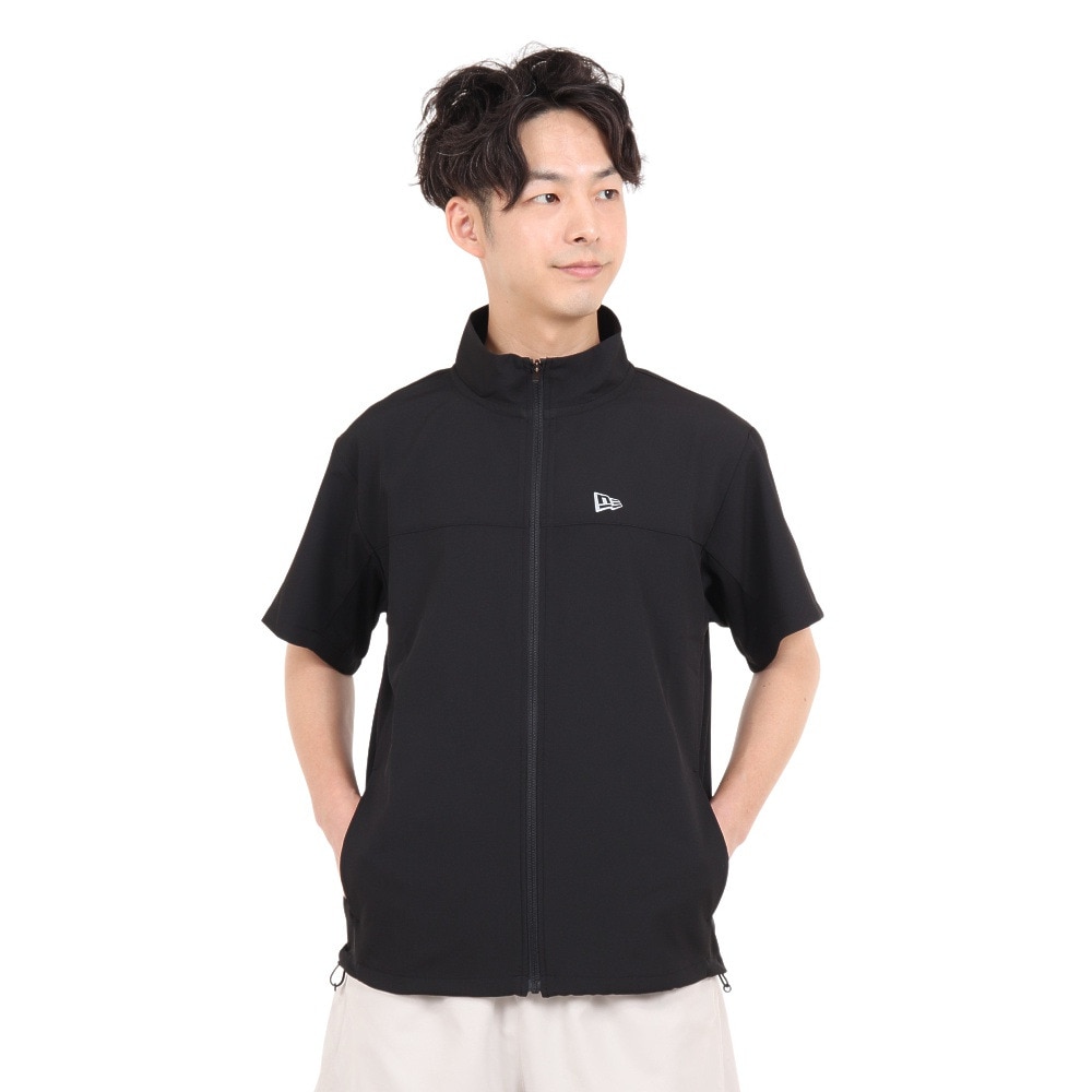 ニューエラ（NEW ERA）（メンズ、レディース）ジャケット 半袖  uv 吸汗速乾 ブラック 黒 クロスウェア ジャケット 13697265