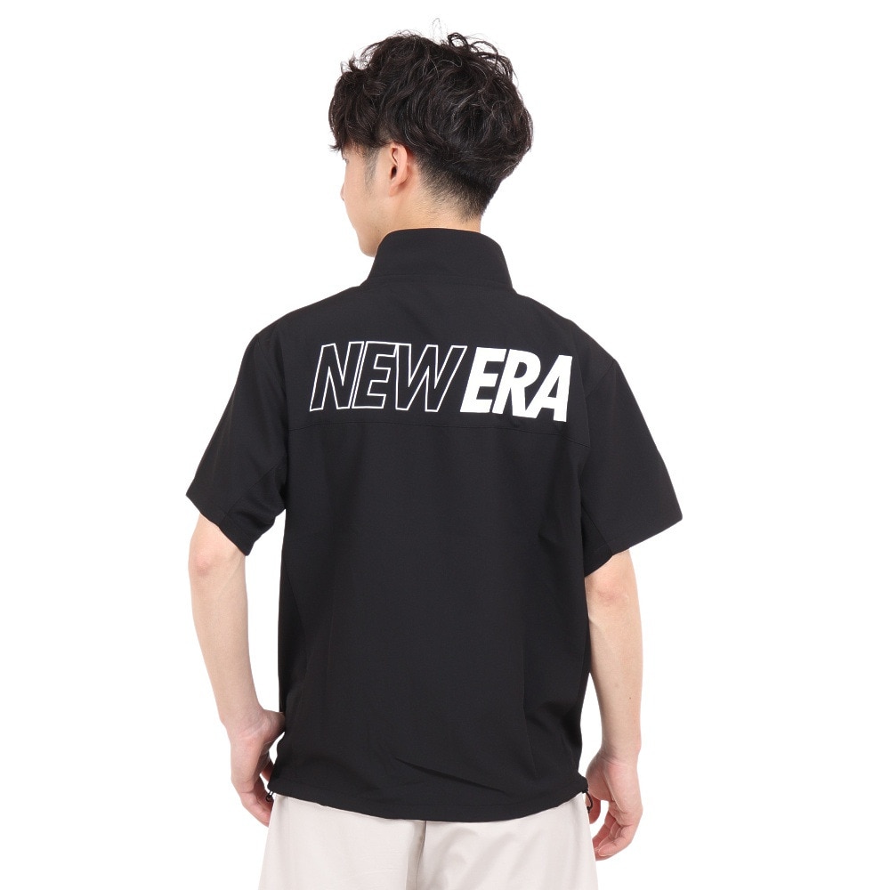 ニューエラ（NEW ERA）（メンズ、レディース）ジャケット 半袖  uv 吸汗速乾 ブラック 黒 クロスウェア ジャケット 13697265