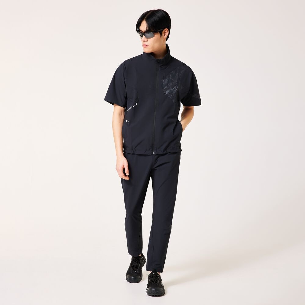 【我流片手】ANEW GOLF ブラックメンズジャケット袖取り外し可能 オークリー（OAKLEY）（メンズ）ENHANCE MOBILITY 半袖 ジャケット 7.0