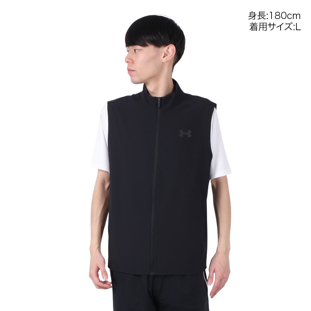 アンダーアーマー（UNDER ARMOUR）（メンズ）フレッシュウーブン スリーブレス ジャケット 6003620 001