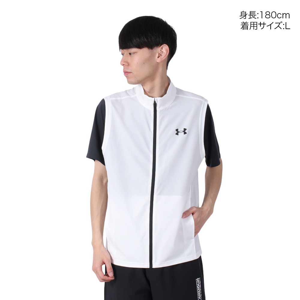 アンダーアーマー（UNDER ARMOUR）（メンズ）フレッシュウーブン スリーブレス ジャケット 6003620 100