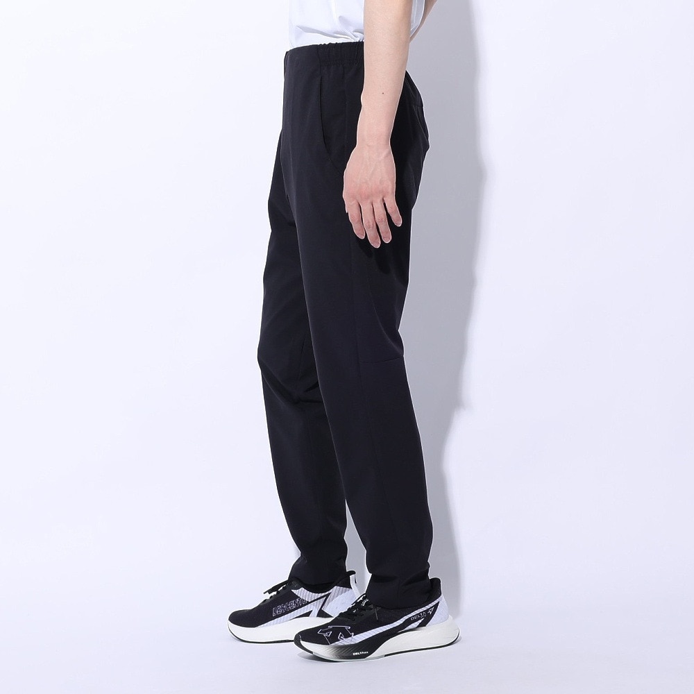 デサント（DESCENTE）（メンズ）パンツ 撥水 ストレッチ ブラック 黒 スパンライク オーセンティックロゴ テーパードパンツ DMMXJG10 BK