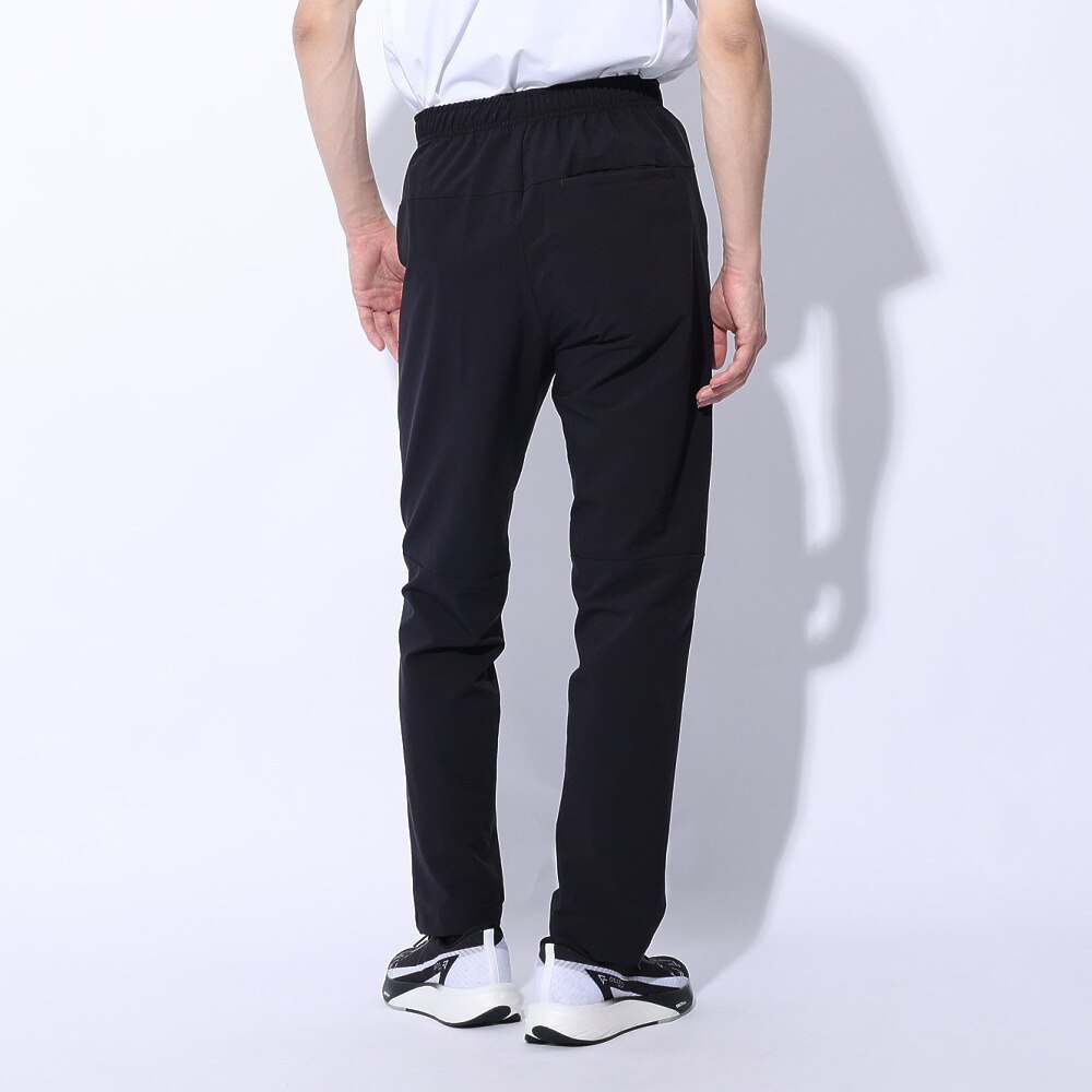 デサント（DESCENTE）（メンズ）パンツ 撥水 ストレッチ ブラック 黒 スパンライク オーセンティックロゴ テーパードパンツ DMMXJG10 BK