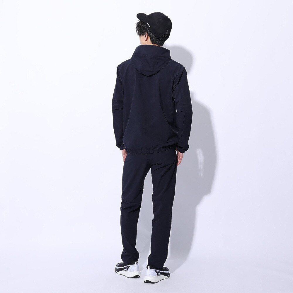 デサント（DESCENTE）（メンズ、レディース）パンツ 撥水 ストレッチ ネイビー スパンライク オーセンティックロゴ テーパードパンツ DMMXJG10 NV