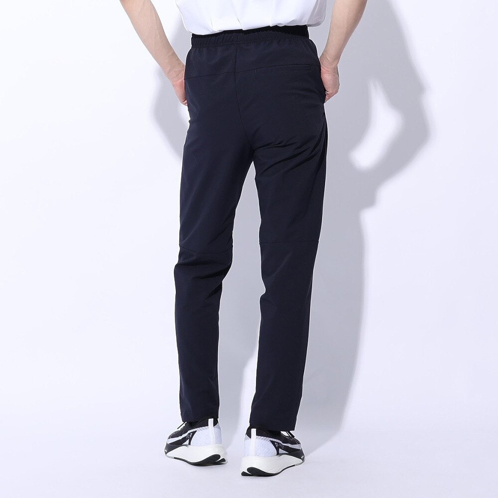 デサント（DESCENTE）（メンズ、レディース）パンツ 撥水 ストレッチ ネイビー スパンライク オーセンティックロゴ テーパードパンツ DMMXJG10 NV