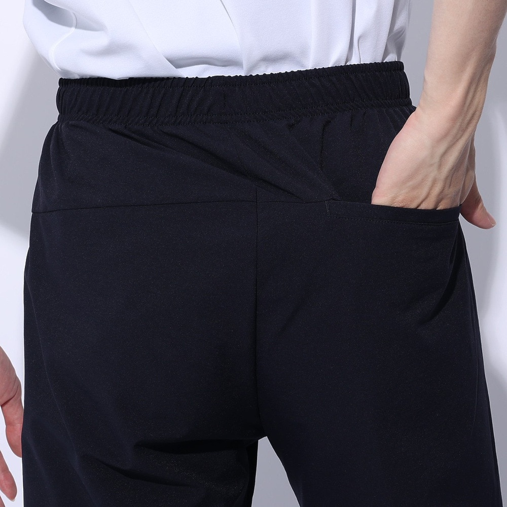 デサント（DESCENTE）（メンズ、レディース）パンツ 撥水 ストレッチ ネイビー スパンライク オーセンティックロゴ テーパードパンツ DMMXJG10 NV