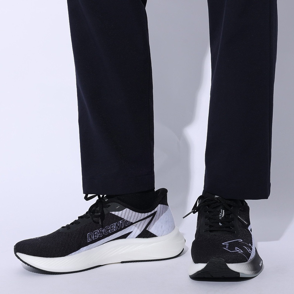 デサント（DESCENTE）（メンズ、レディース）パンツ 撥水 ストレッチ ネイビー スパンライク オーセンティックロゴ テーパードパンツ DMMXJG10 NV