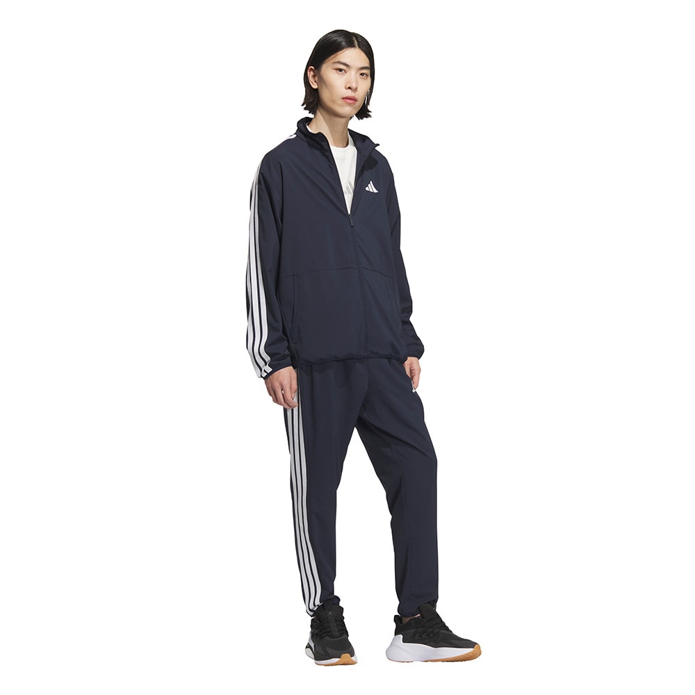アディダス（adidas）（メンズ）スリーストライプス ルーズフィット ライトウーブントラックパンツ JZR07-JV7004