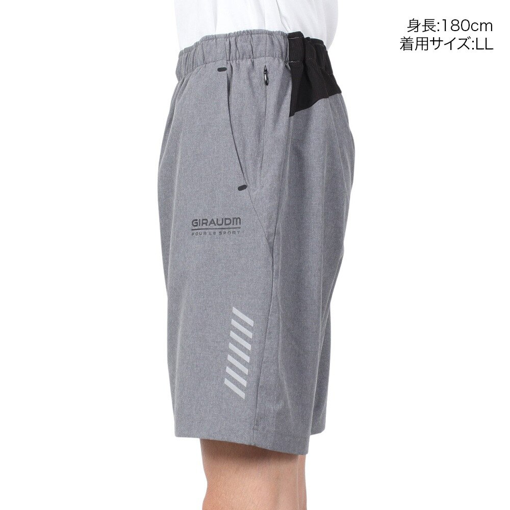 ジローム（GIRAUDM）（メンズ）絶耐撥水 UVカット ストレッチクロス ハーフパンツ 851GM1SD6752 GRY★★★