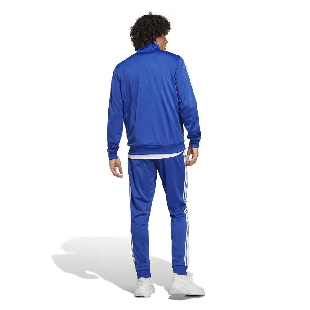 アディダス（adidas）（メンズ）ジャージ 上下セット ブルー 青 ベーシック スリーストライプス トリコット トラックスーツ ECS77-IC6761