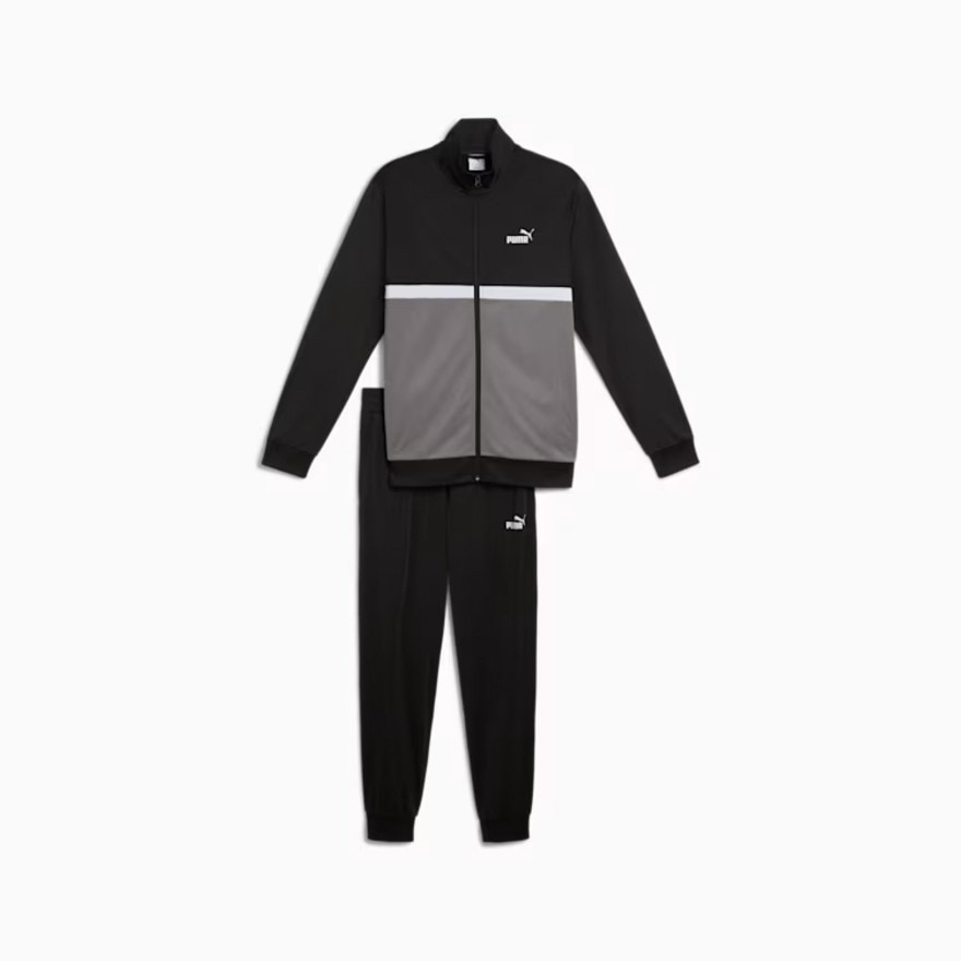 プーマ（PUMA）（メンズ）ポリ カラーブロックスーツ 上下セット 687659 01 BLK
