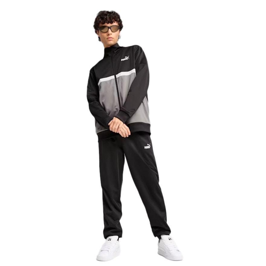 プーマ（PUMA）（メンズ）ポリ カラーブロックスーツ 上下セット 687659 01 BLK