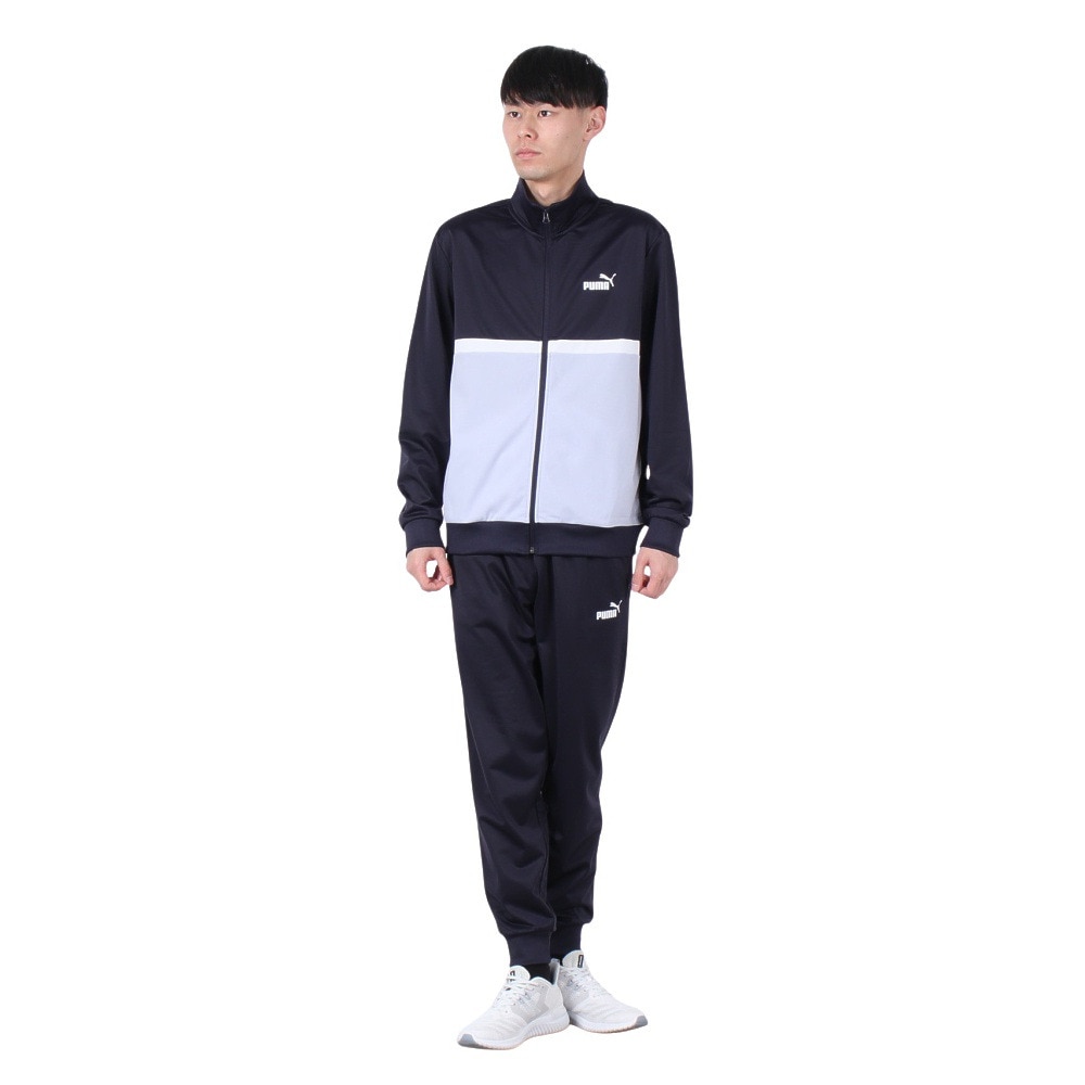 プーマ（PUMA）（メンズ）ポリ カラーブロック スーツ 上下セット 687659 16 NVY