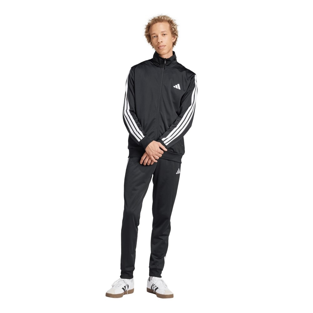 アディダス（adidas）（メンズ）ベーシック スリーストライプス トリコット トラックスーツ上下セット KSG43-JI8858