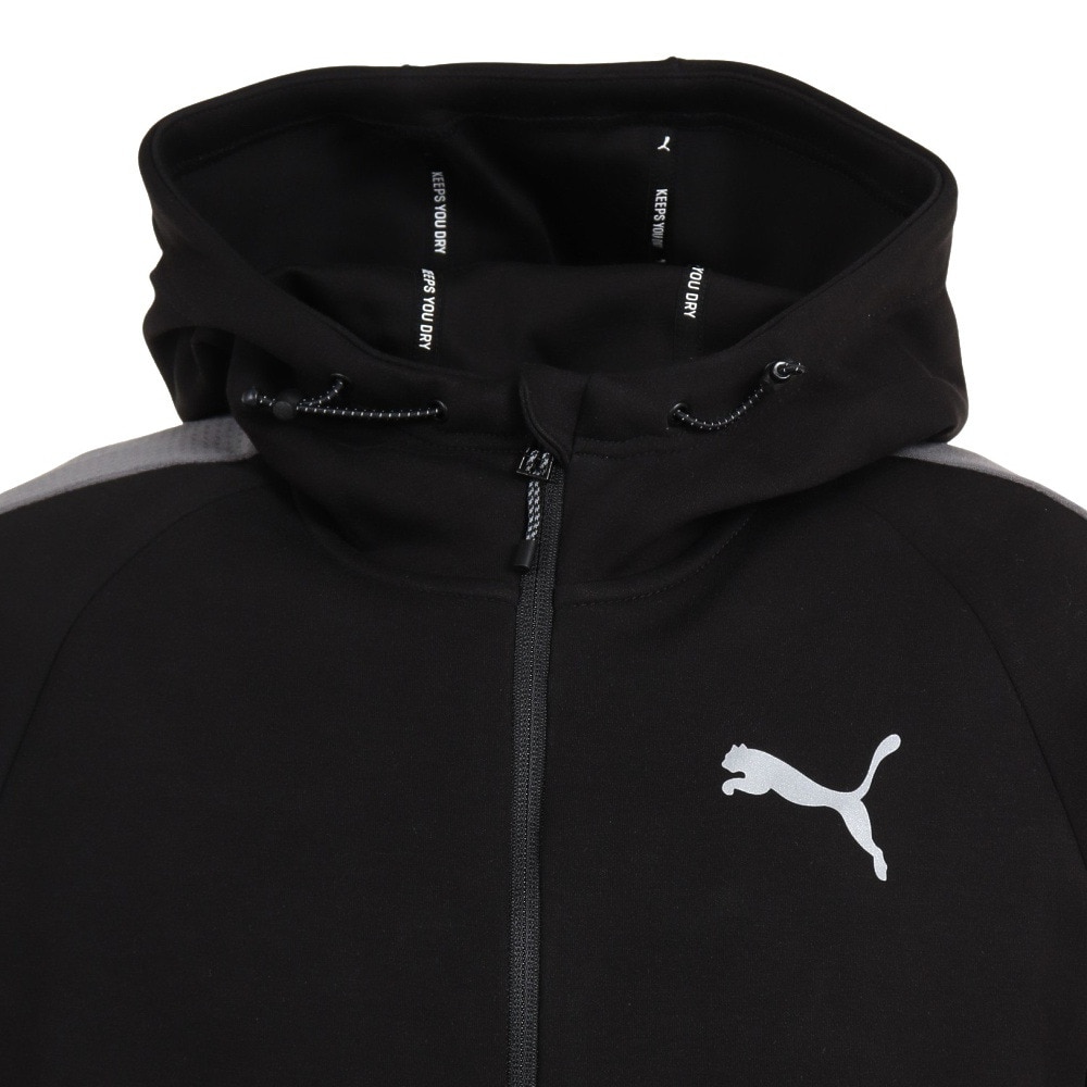 プーマ（PUMA）（メンズ）ジャージ上下セット メンズ EVOSTRIPE フーデッド ジャケット 672386 01 BLK+672383 01 BLK