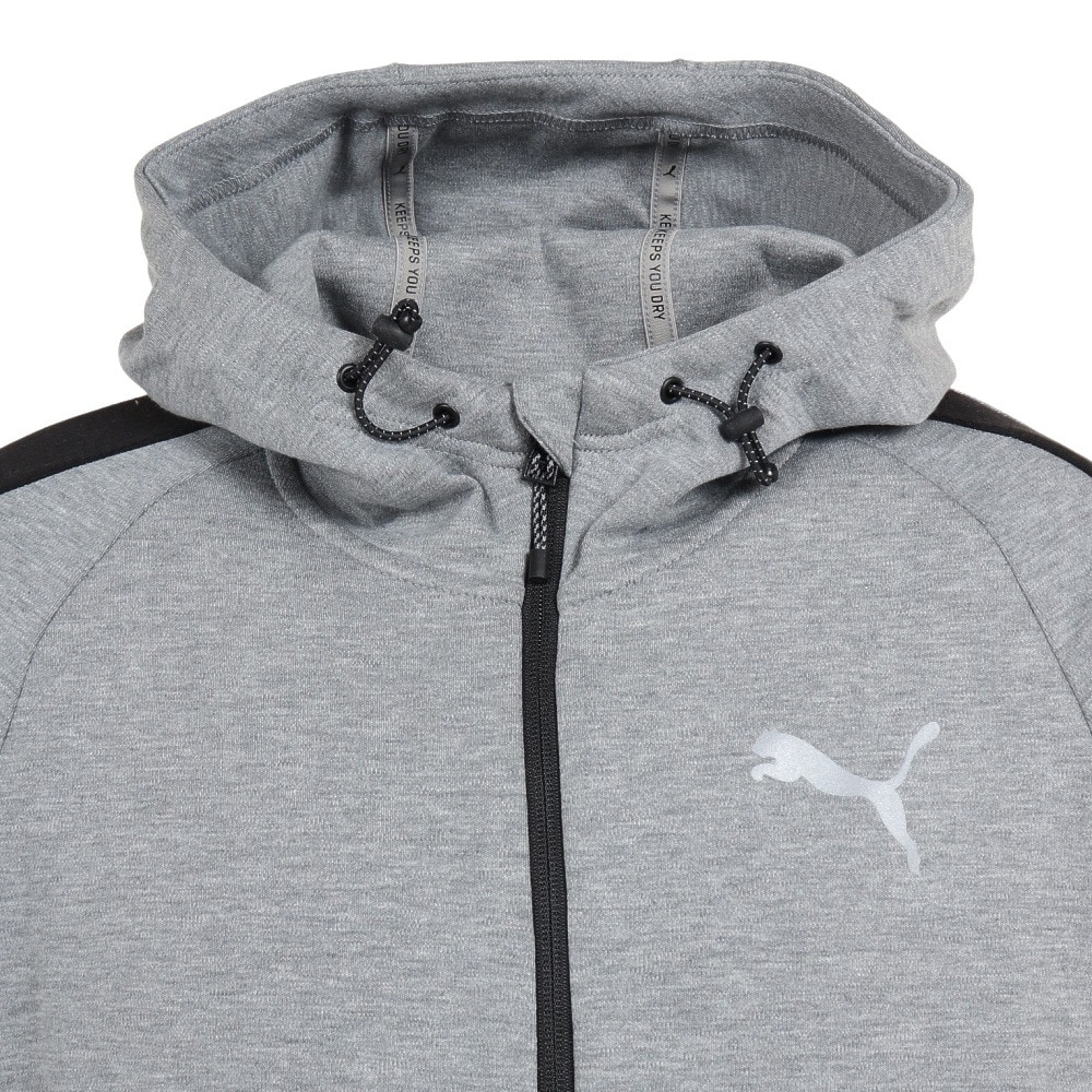 プーマ（PUMA）（メンズ）ジャージ上下セット メンズ EVOSTRIPE フーデッド ジャケット 672386 03 GRY+672383 03 GRY