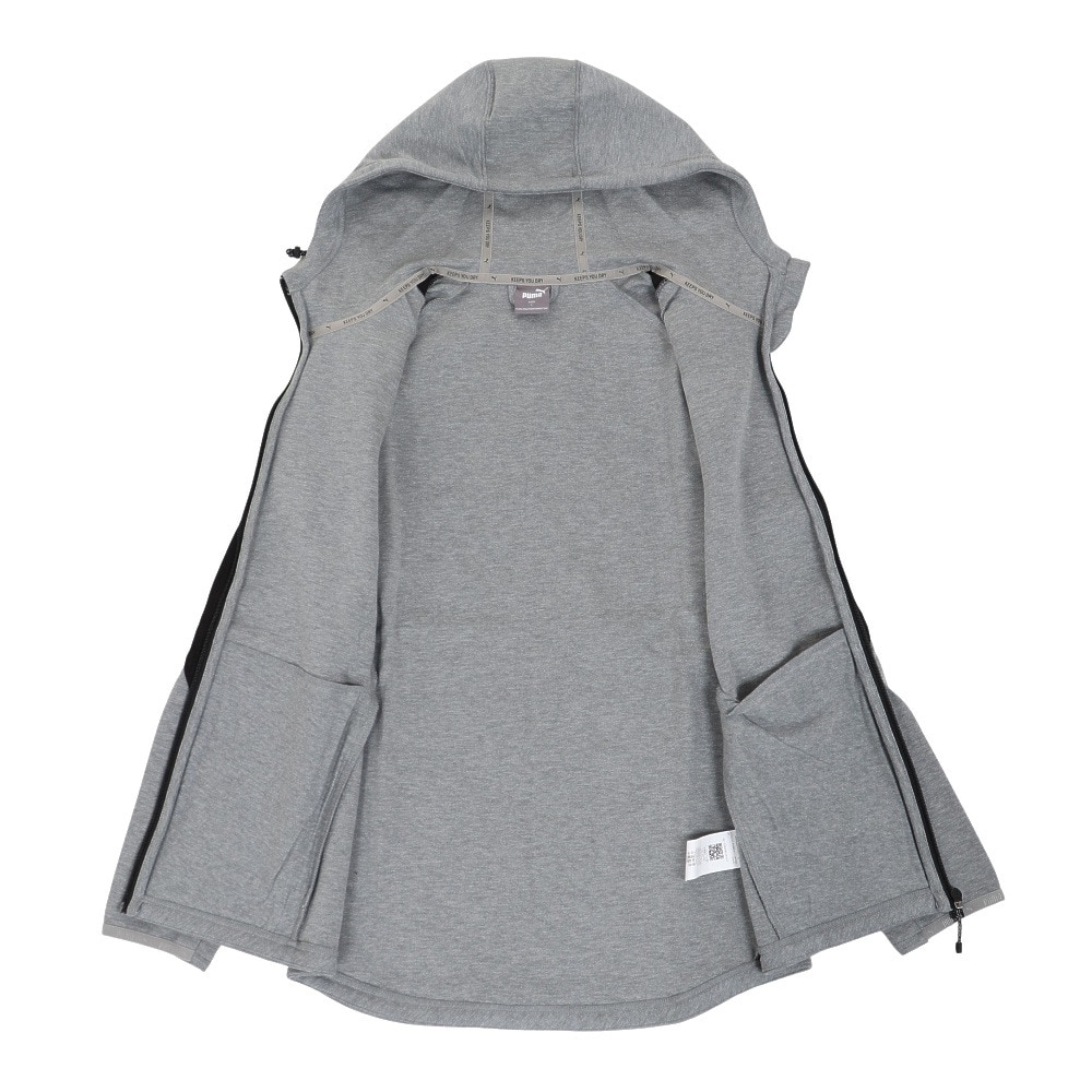 プーマ（PUMA）（メンズ）ジャージ上下セット メンズ EVOSTRIPE フーデッド ジャケット 672386 03 GRY+672383 03 GRY