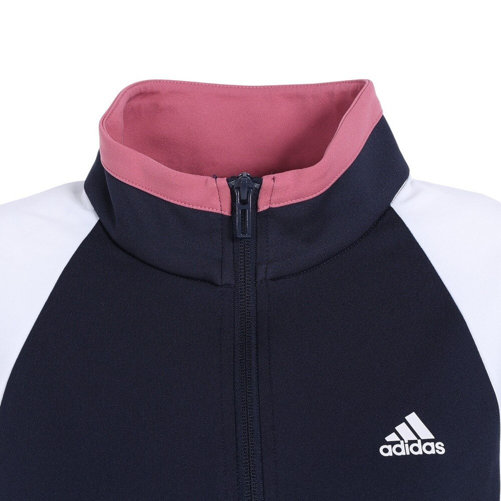 アディダス（adidas）（レディース）ルーズフィット カラーブロック ダブルニット トラックトップ BUJ51-IA5210★★★