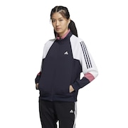 アディダス（adidas）（レディース）ルーズフィット カラーブロック ダブルニット トラックトップ BUJ51-IA5210