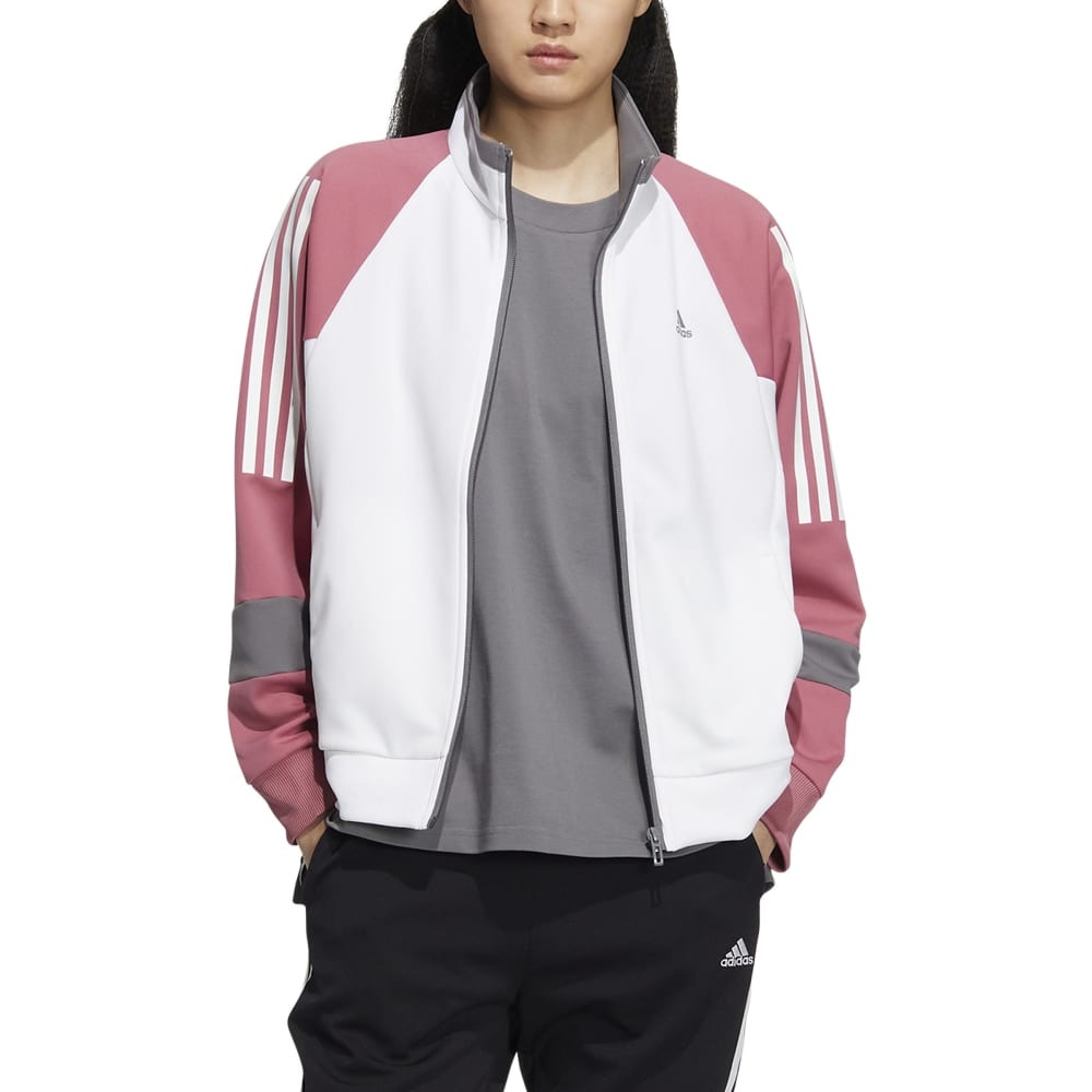 アディダス（adidas）（レディース）ジャージ レディース ルーズフィット カラーブロック BUJ51-IA5192