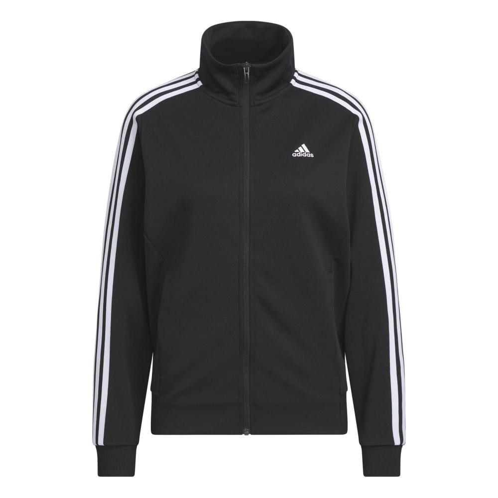 アディダス（adidas）（レディース）ジャケット トラックトップ スリーストライプス ダブルニットトラックトップ KNV52-IT6097 ブラック 黒