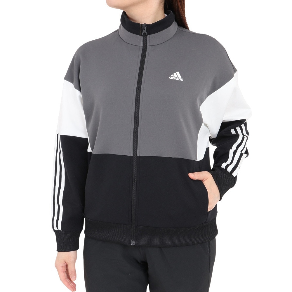 アディダス（adidas）（レディース）長袖シャツ レディース チーム ルーズフィット ダブルニットIEH89-IK9875