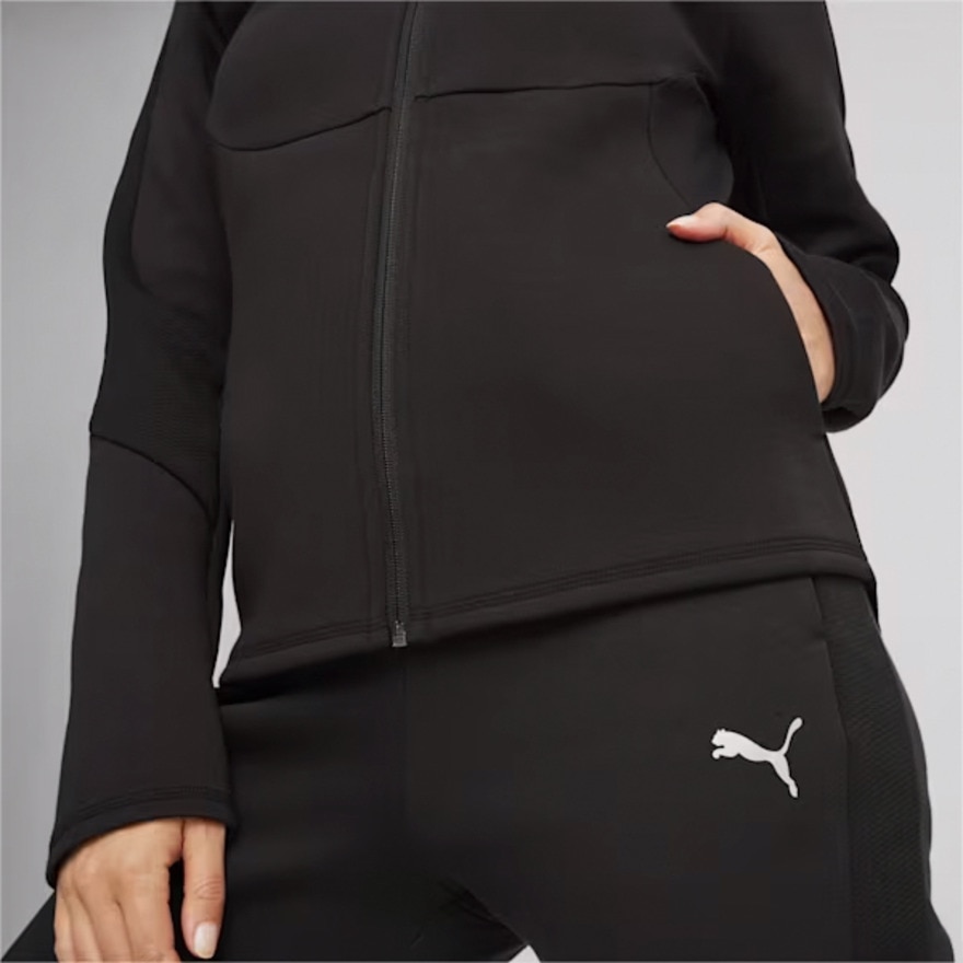 プーマ（PUMA）（レディース）エヴォストライプ フーデッドジャケット 681196 01 BLK