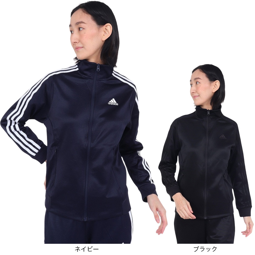 adidas 楽しく ネイビー ストライプジャケット