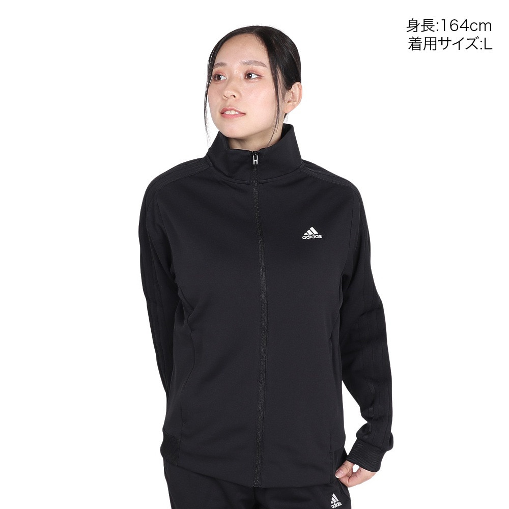 アディダス（adidas）（レディース）スリーストライプス ルーズフィット ダブルニット トラックトップ KTX40-JG3798