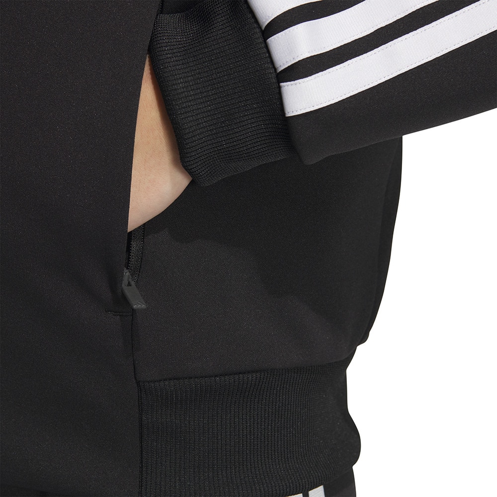 アディダス（adidas）（レディース）スリーストライプス ルーズフィット ダブルニット トラックトップ JVP35-JW9786