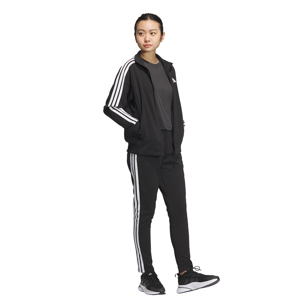 アディダス（adidas）（レディース）スリーストライプス ルーズフィット ダブルニット トラックトップ JVP35-JW9786