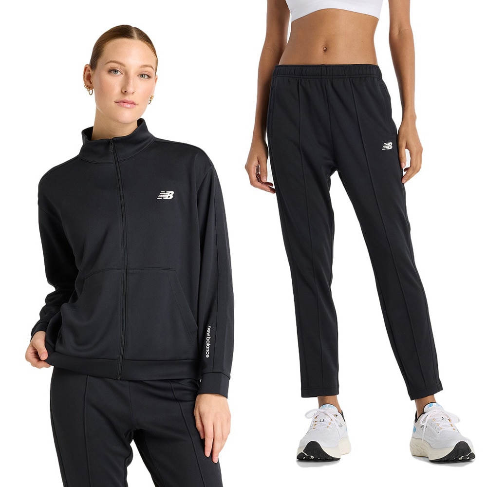 ニューバランス（new balance）（レディース）ニットトラック上下セット AWJ51505BK AWP51106BK