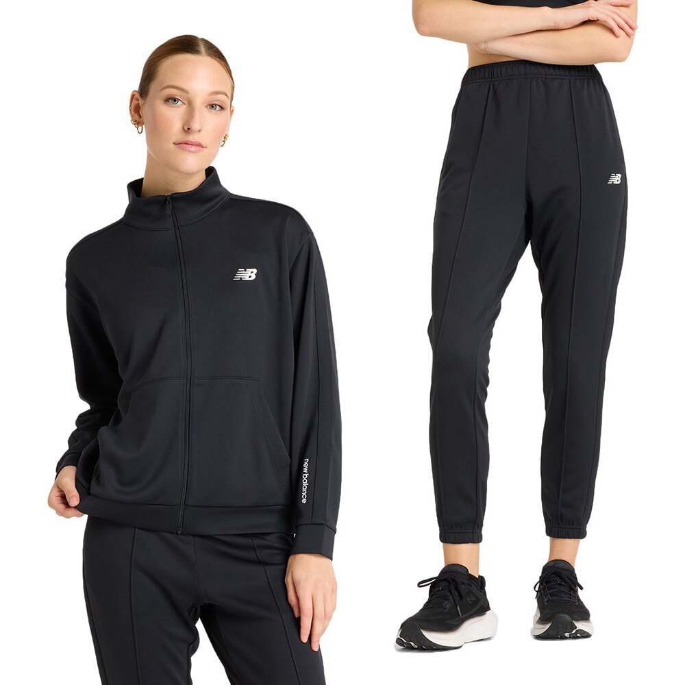 ニューバランス（new balance）（レディース）ニットトラック上下セット AWJ51505BK AWP51109BK