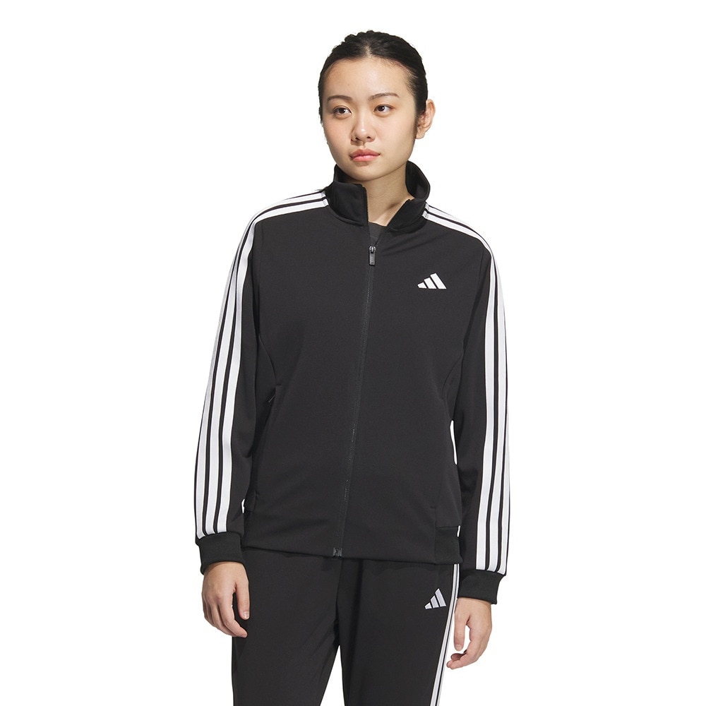 アディダス（adidas）（レディース）スリーストライプス ルーズフィット ダブルニット 上下セット JVP35-JW9786 JVP36-JW9789