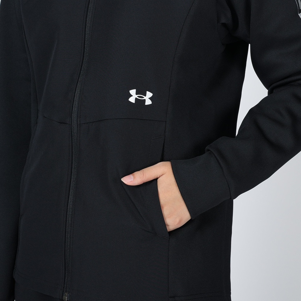 アンダーアーマー（UNDER ARMOUR）（レディース）パーカー レディース ハイブリッドニット フルジップ フーディー 1381235 001