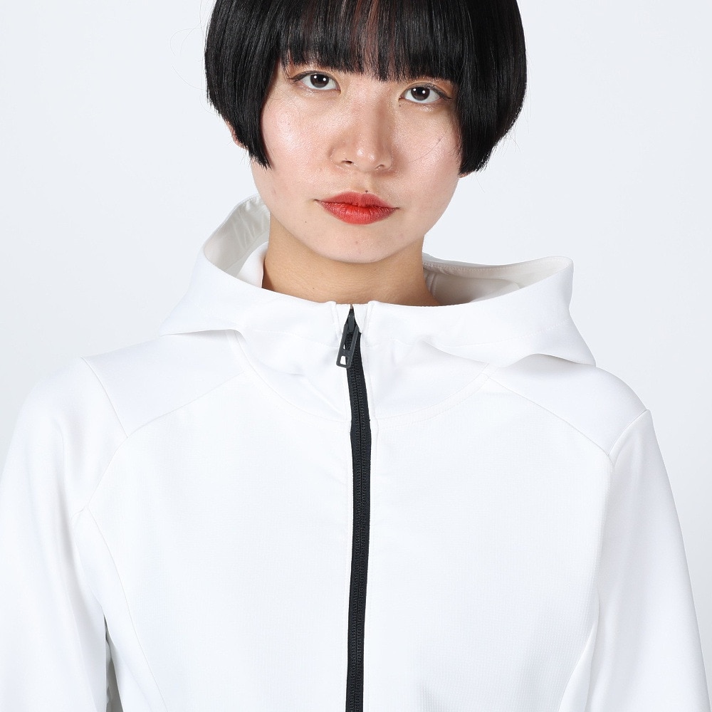 アンダーアーマー（UNDER ARMOUR）（レディース）パーカー レディース ハイブリッドニット フルジップ フーディー 1381235 100
