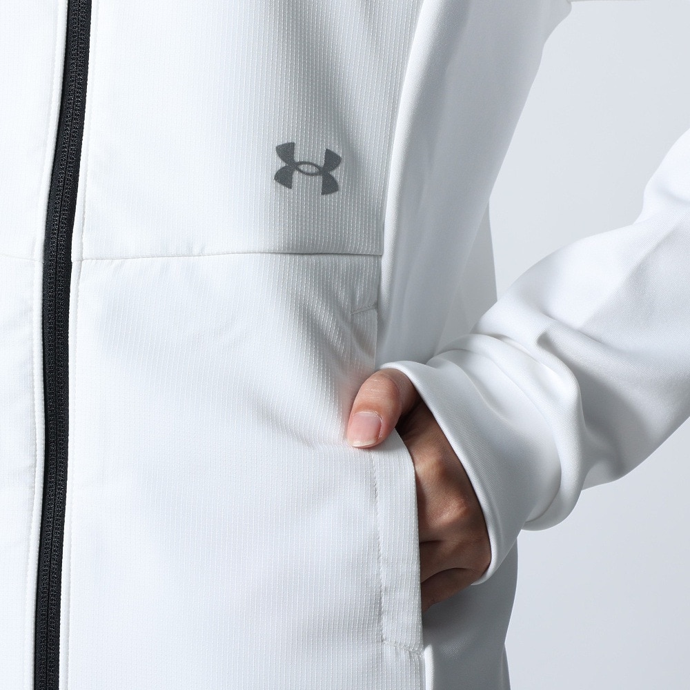 アンダーアーマー（UNDER ARMOUR）（レディース）パーカー レディース ハイブリッドニット フルジップ フーディー 1381235 100