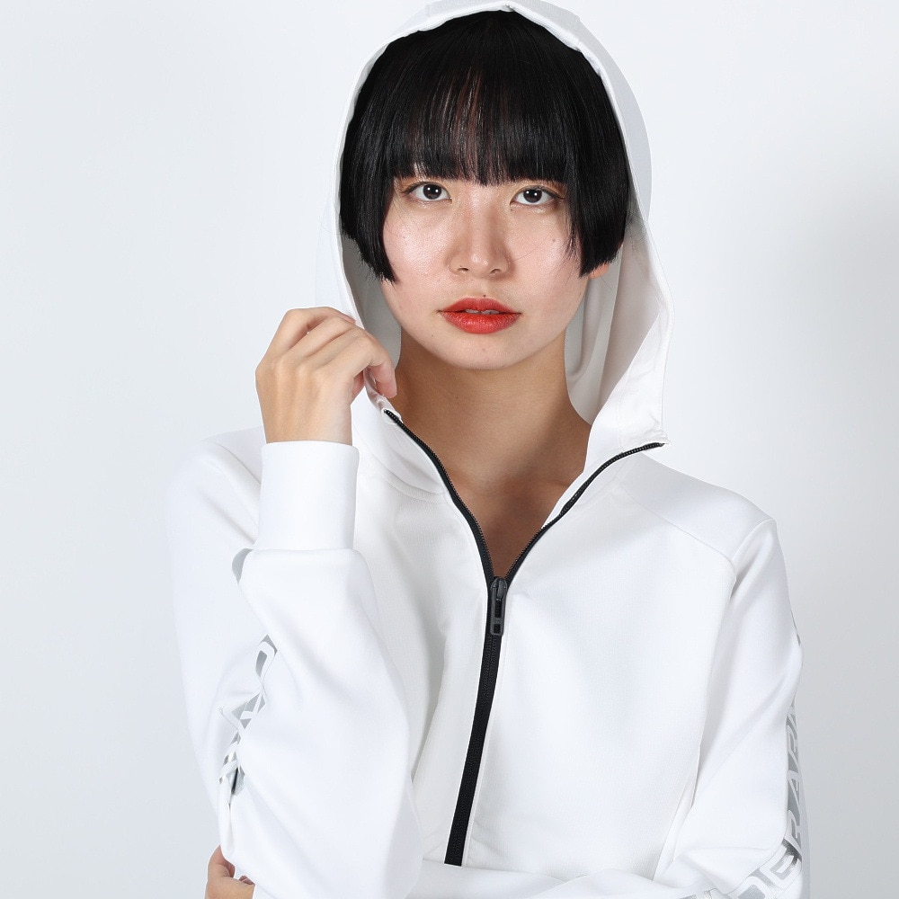 アンダーアーマー（UNDER ARMOUR）（レディース）パーカー レディース ハイブリッドニット フルジップ フーディー 1381235 100
