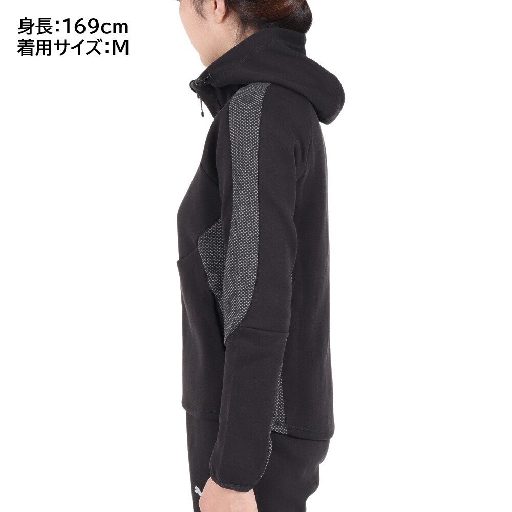プーマ（PUMA）（レディース）パーカー レディース EVOSTRIPE フーデッド ジャケット 678388 01 BLK