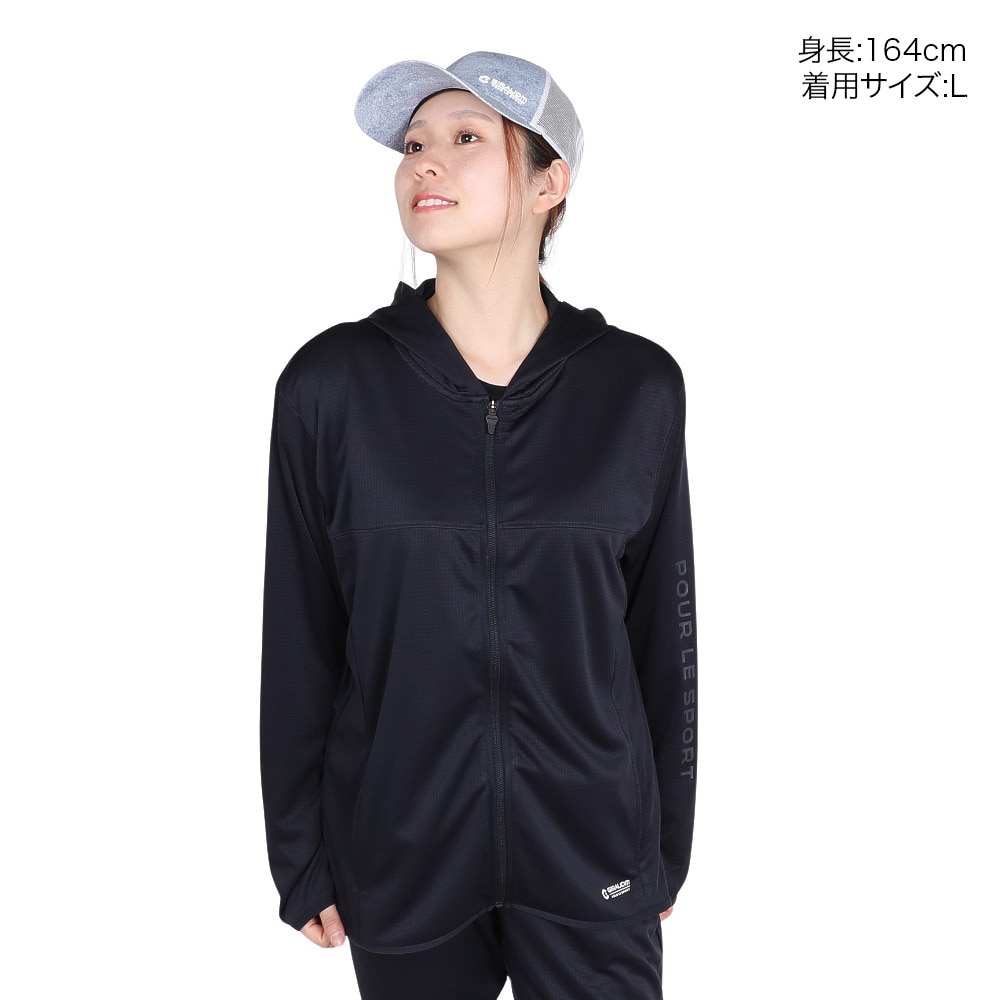 ジローム（GIRAUDM）（レディース）ドライプラス LHONEYCOMB フーディー WU5S0066-TR852-GRCD NVY