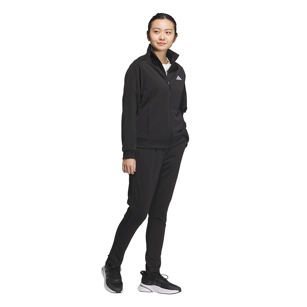 アディダス（adidas）（レディース）スリーストライプス ルーズフィット ダブルニット トラックトップ JVP35-JW9788