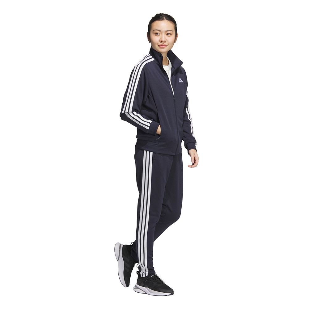 アディダス（adidas）（レディース）スリーストライプス レギュラーフィット ダブルニット トラックパンツ JVP36-JW9790
