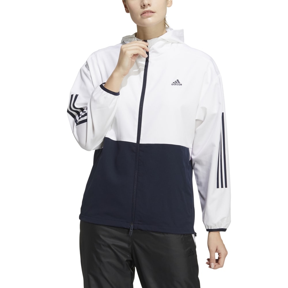 アディダス（adidas）（レディース）ルーズフィット カラーブロック フード付きジャケット NCX89-HI3653