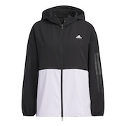 アディダス（adidas）（レディース）ルーズフィット カラーブロック フード付きジャケット NCX89-HI3656
