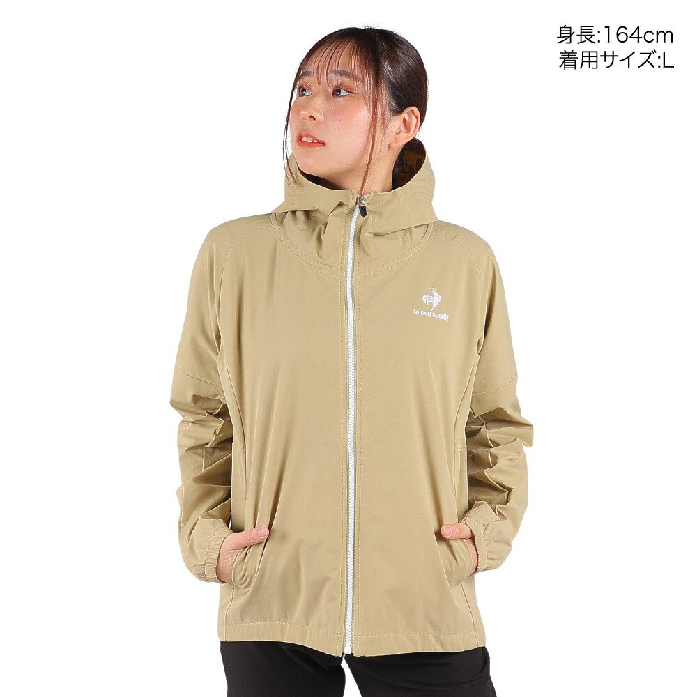 ルコック スポルティフ（Lecoq Sportif）（レディース）ジャケット レディース フード付き フルジップ 撥水 アウター QMWUJF20 BG