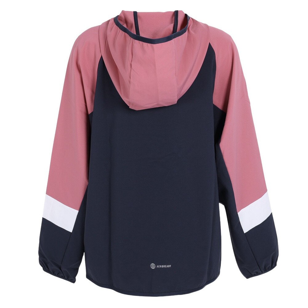 アディダス（adidas）（レディース）シーズナル スポーツウェア ルーズフィット カラーブロック フード付きクロスジャケット BUJ50-IA5204