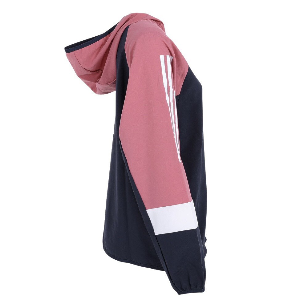 アディダス（adidas）（レディース）シーズナル スポーツウェア ルーズフィット カラーブロック フード付きクロスジャケット BUJ50-IA5204