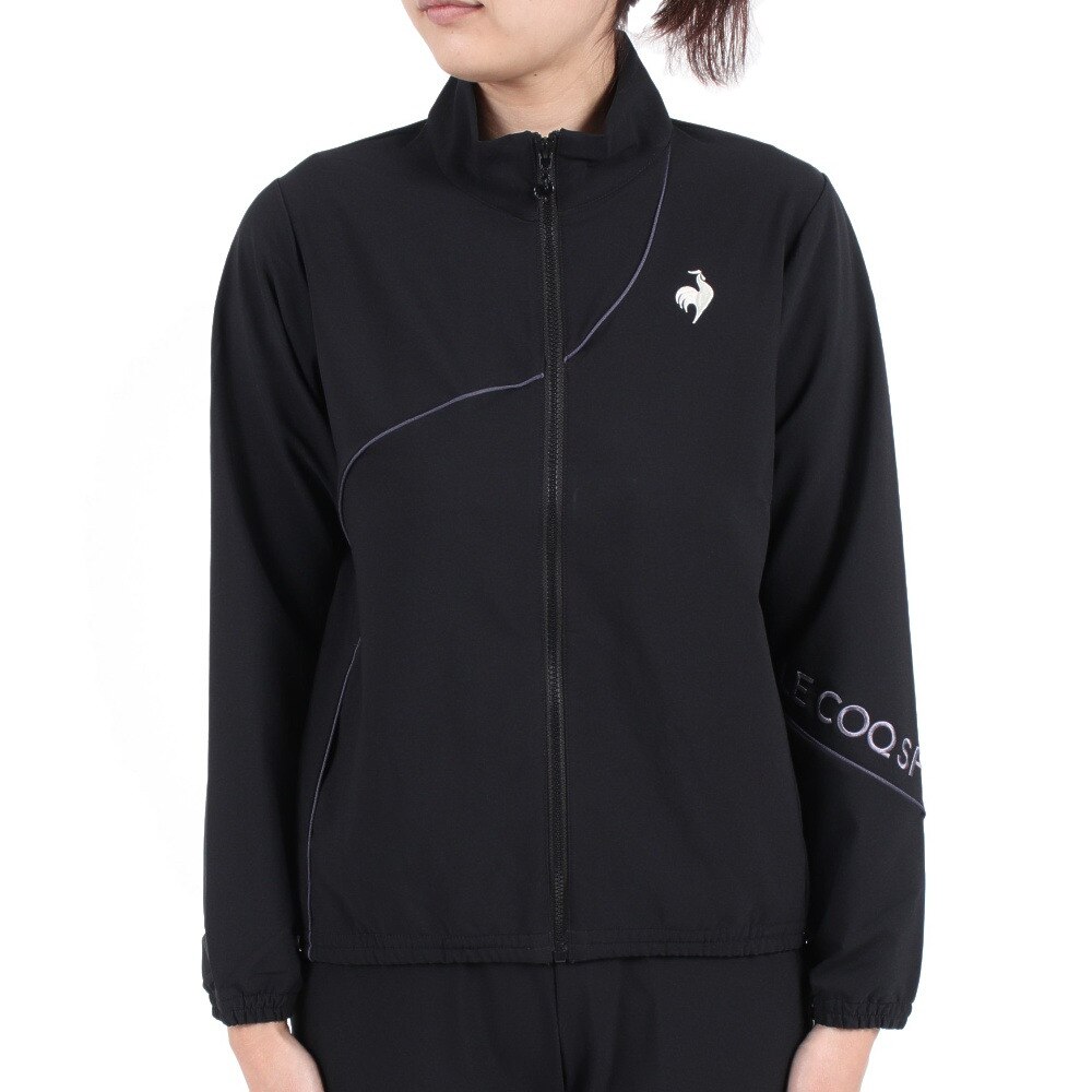 ルコック スポルティフ（Lecoq Sportif）（レディース）ヒートナビクロス スタンドジャケット QMWWJF21 BK