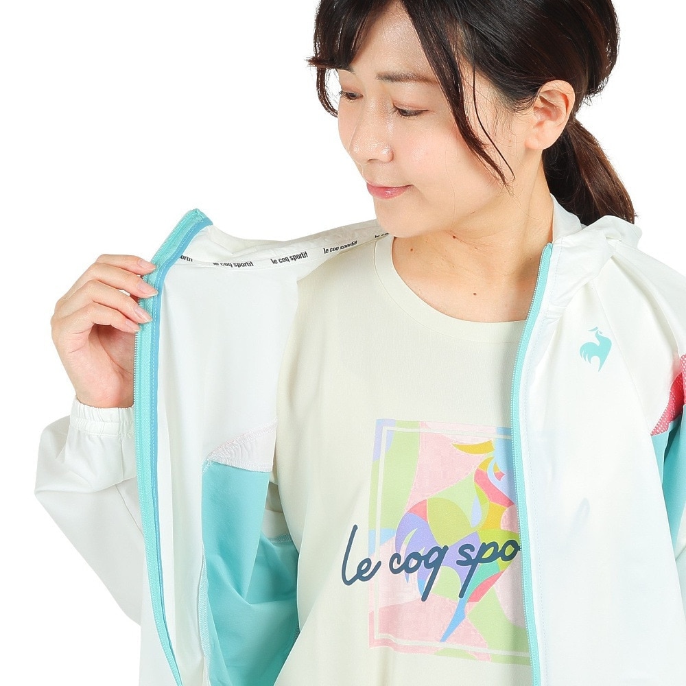 ルコックスポルティフ（lecoqsportif）（レディース）ジャージ レディース ソロテックス SUNSCREEN クロスジャケット QMWVJF21 WH